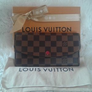 Authentic LV Damier Ebene Emilie Wallet